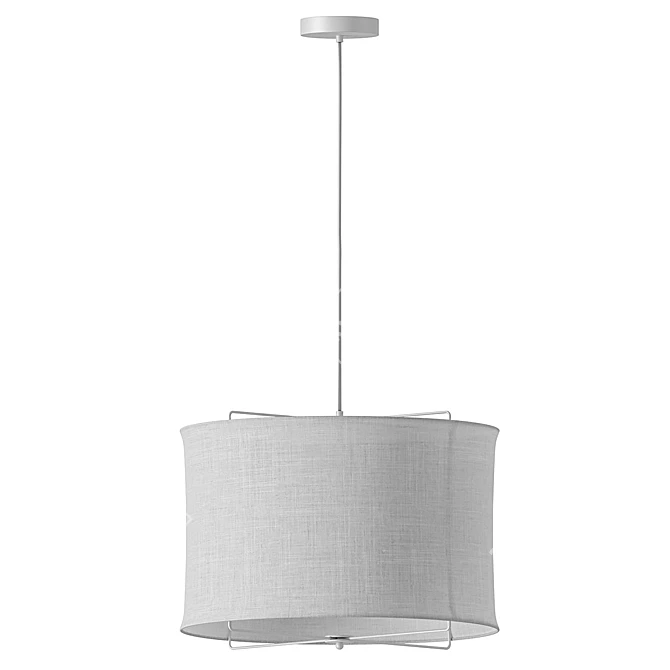 Linen Cloud Pendant Light 3D model image 2