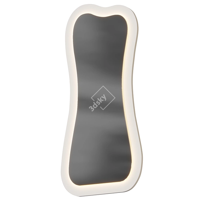 Modern LED Full-Length Asymmetrical Mirror 3D model image 2