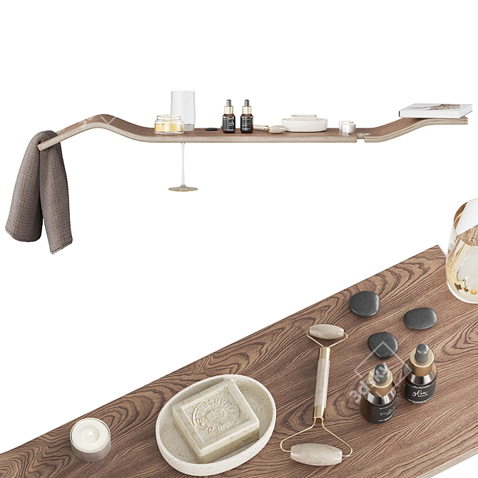 Luxurious Victoria Albert Bath Rack 3D model image 10