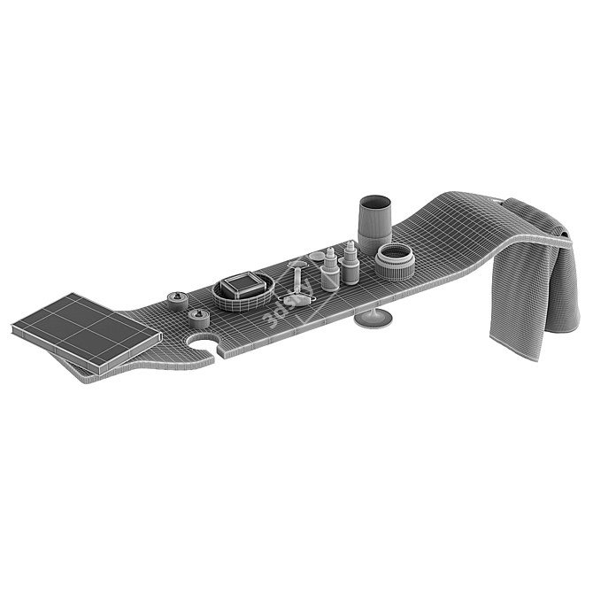 Luxurious Victoria Albert Bath Rack 3D model image 11