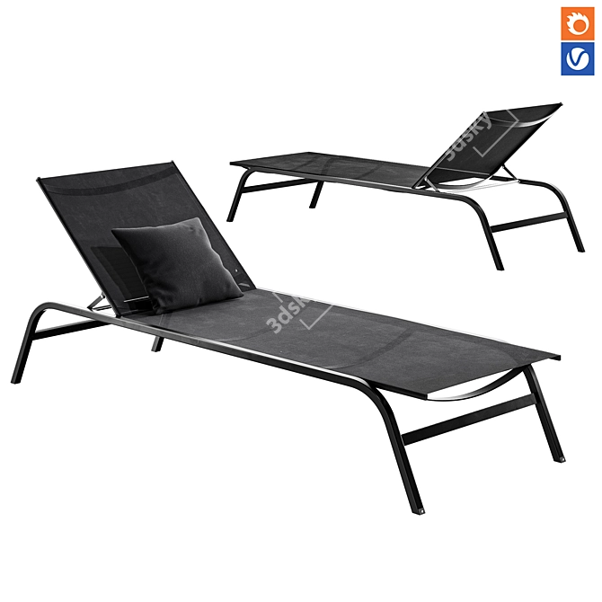 Roda-SURFER 001 Chaise Lounge 3D model image 1