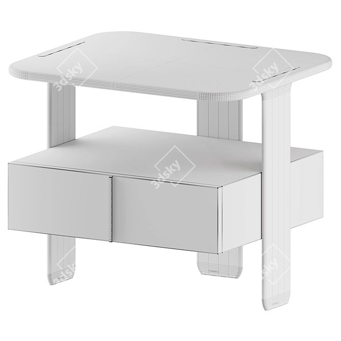 Sleek Trio Nightstand: Timeless Elegance 3D model image 3