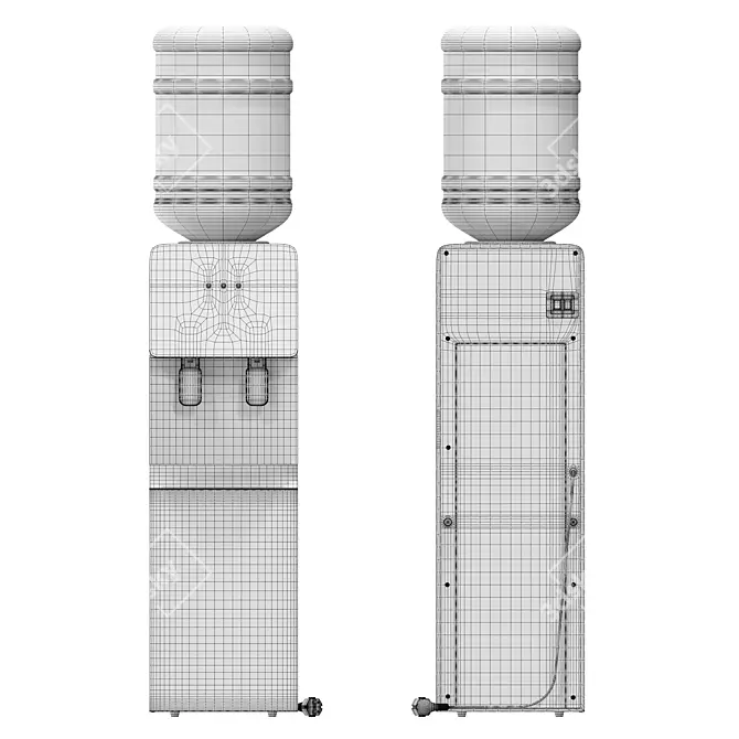 Compact Water Cooler with Heating and Cooling 3D model image 7