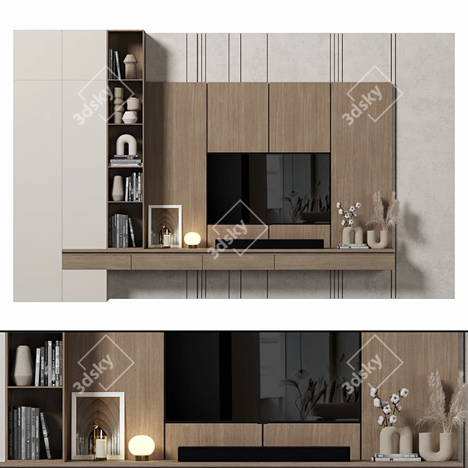 Entertainment Wall Unit TV Stand 3D model image 1