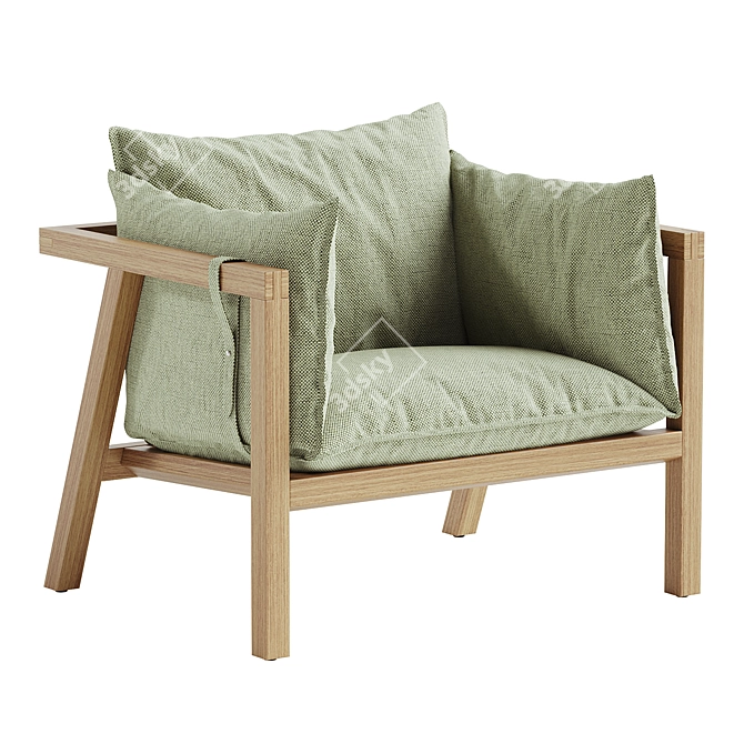 Umomoku Outdoor Chair 3D Model 3D model image 2