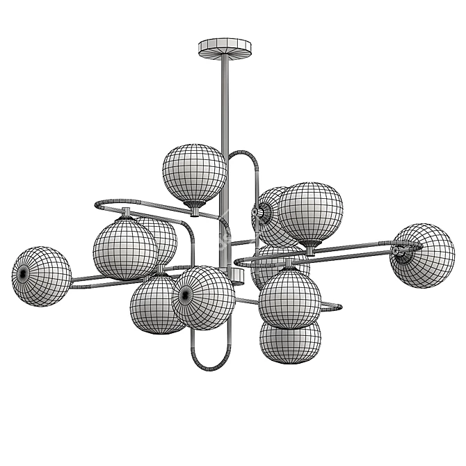 Venumblack Lexington Model Chandelier 3D model image 3