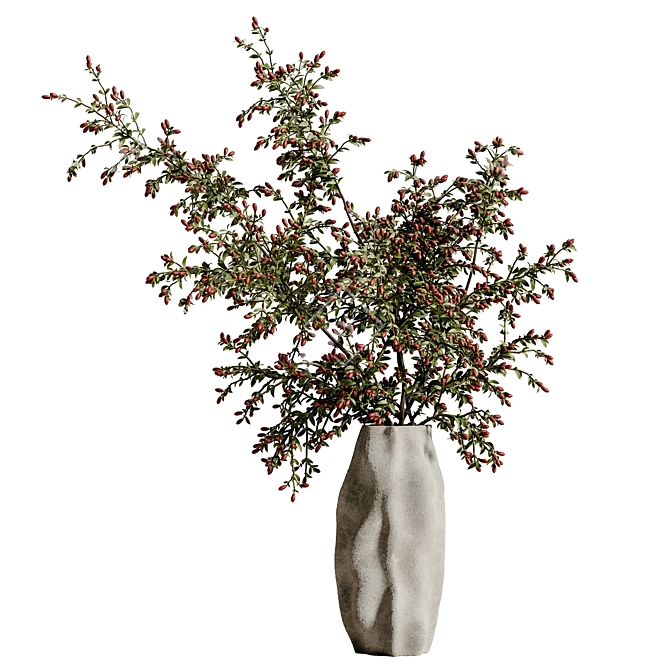 Botanical Bliss Vase Bouquet 3D model image 7