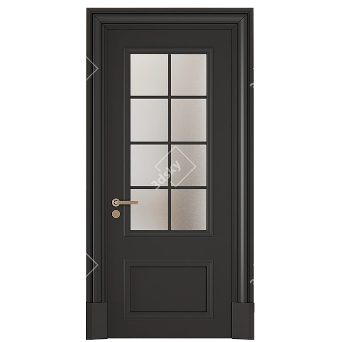 Modern Entrance Door Set 77 3D model image 2
