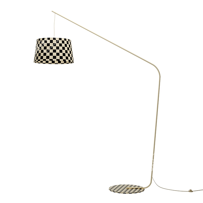 Elegant Lobby Arc Floor Lamp 3D model image 4