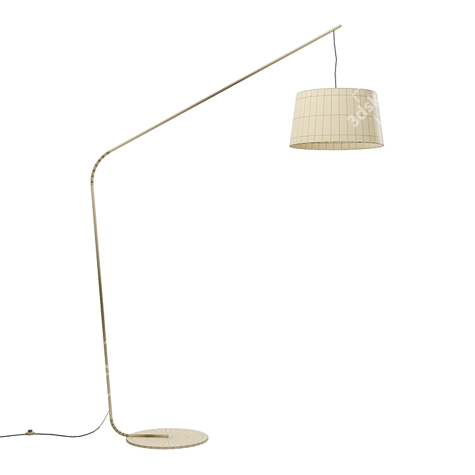 Elegant Lobby Arc Floor Lamp 3D model image 5