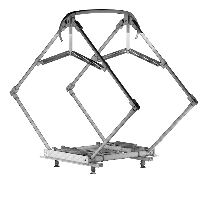 Electric Train Pantograph Model 3D model image 3