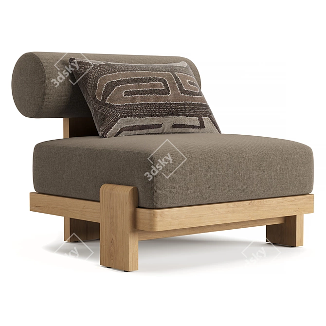 Teak VIGO Lounge Chair | Restoration Hardware 3D model image 1