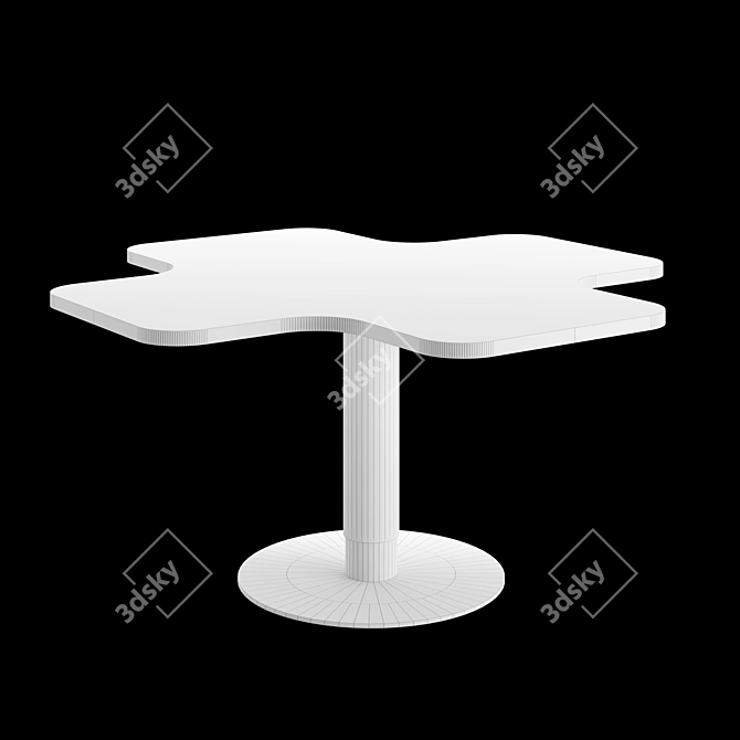 Dual Comfort Table - Adaptability & Ergonomics 3D model image 2