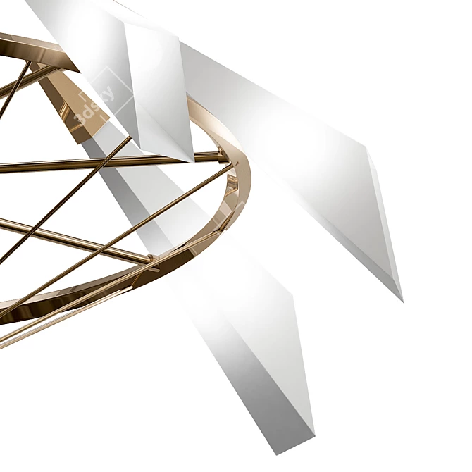 Contemporary Tapered Pendant Chandelier 3D model image 2