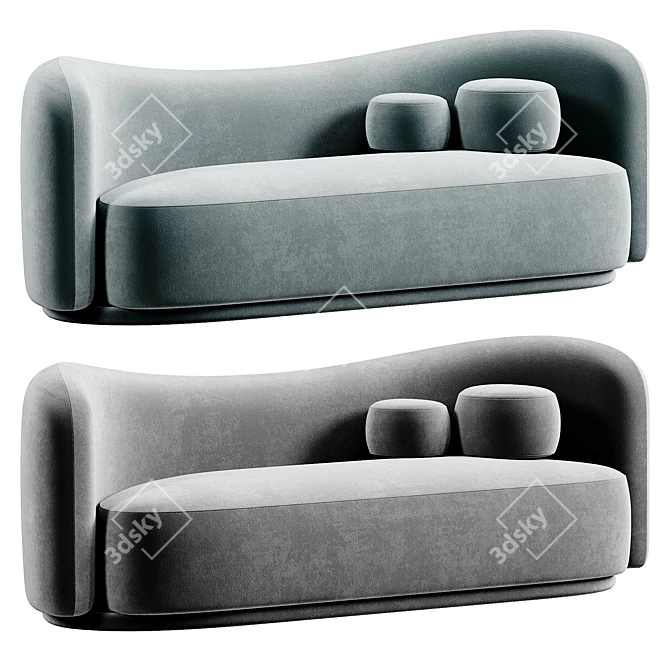 Modern Statement Diane Sofa Available 3D model image 3