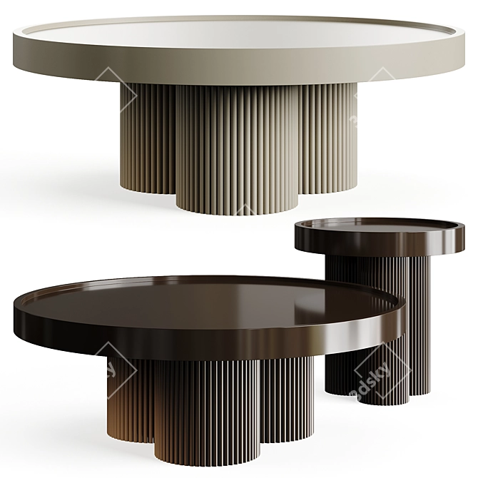 Sleek Arctic Coffee Table Sedna 3D model image 7