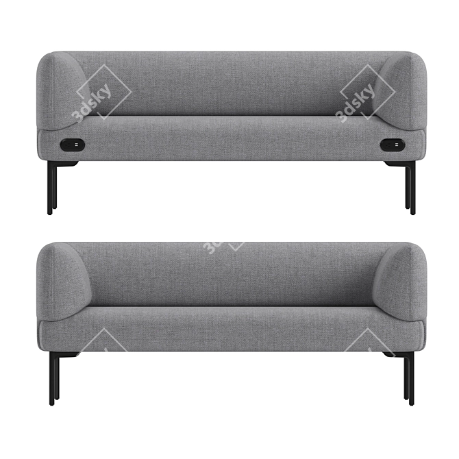 Haworth Cabana Customizable Modern Sofas 3D model image 5