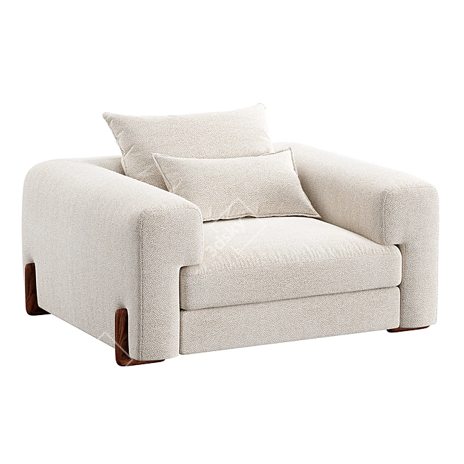 Elegant SOHO Manifesto Sofa 3D model image 8