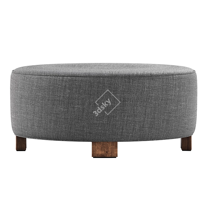 Luxury Carlu Ottoman 3D Model 3D model image 4
