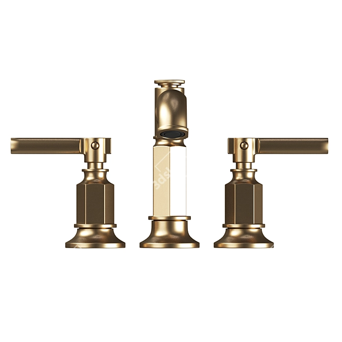 Minimalist Roman Tub Faucet Set 3D model image 2