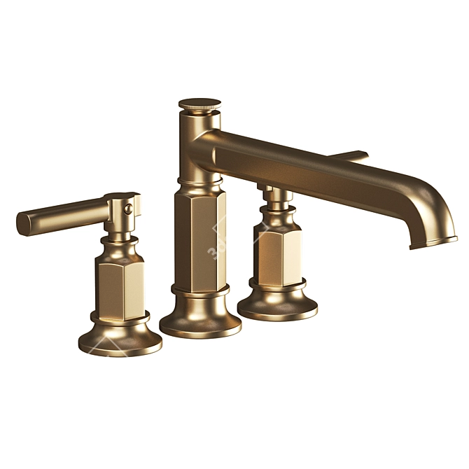 Minimalist Roman Tub Faucet Set 3D model image 4