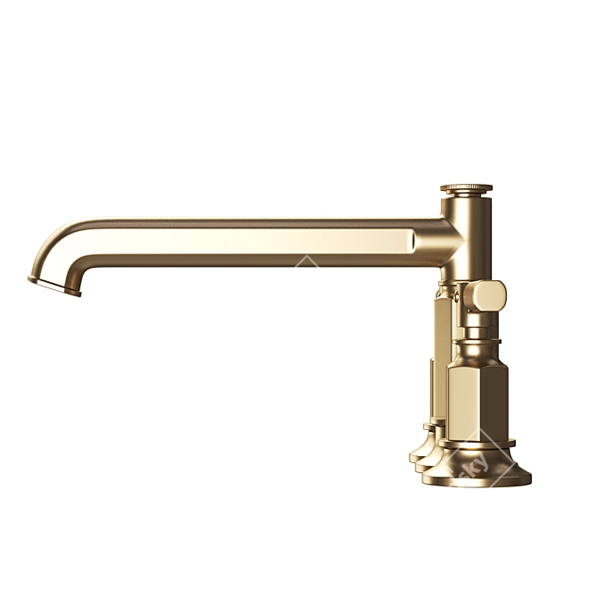 Minimalist Roman Tub Faucet Set 3D model image 5