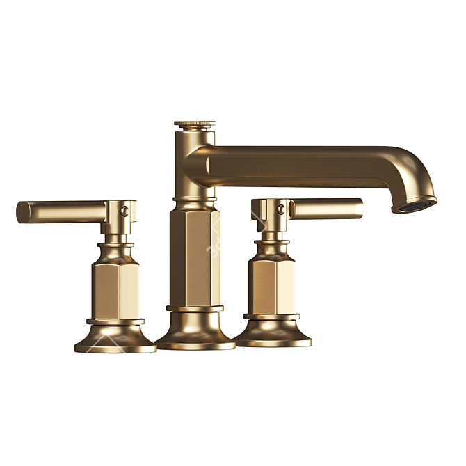 Minimalist Roman Tub Faucet Set 3D model image 6