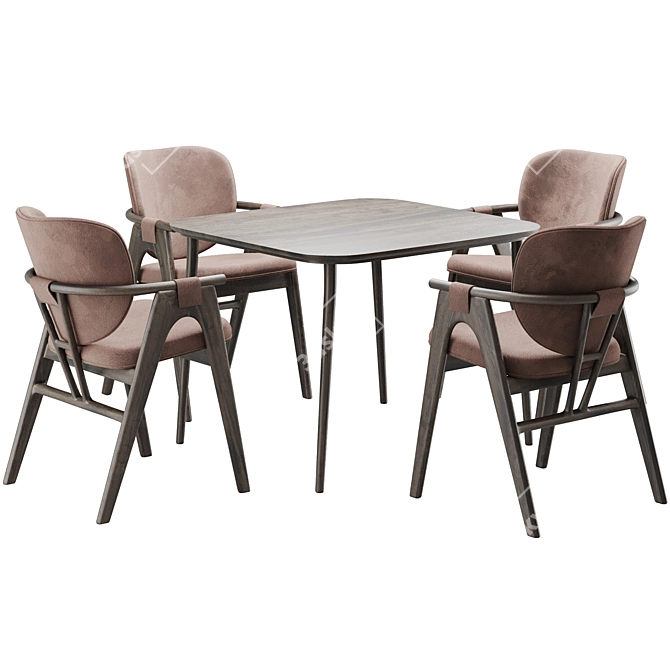 Rowanoke Dining Armchair Set 3D model image 2