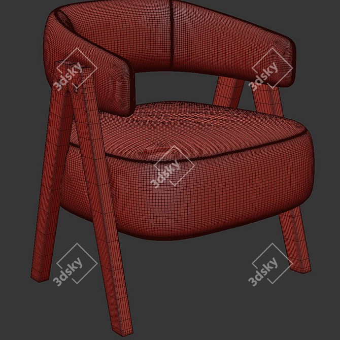 Modern Elegant Loai Armchair 3D 3D model image 6