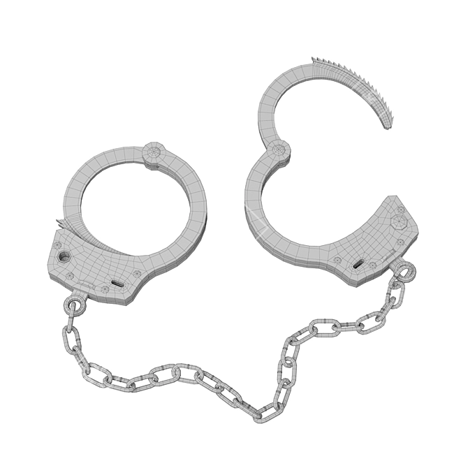 Law Enforcement Handcuffs 3D model image 4