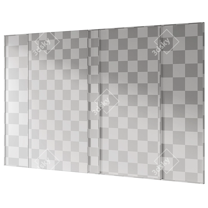 Stone and Wood Decorative Wall 3D model image 4