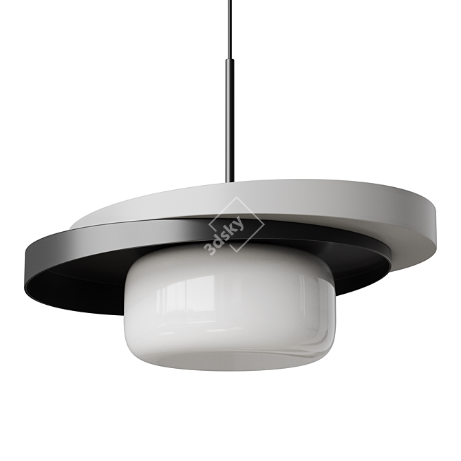 Asymmetric LED Pendant Lamp 3D model image 1