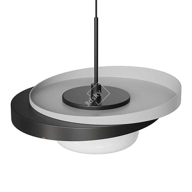 Asymmetric LED Pendant Lamp 3D model image 2