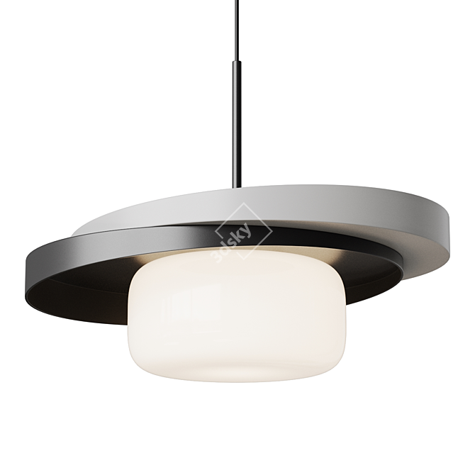 Asymmetric LED Pendant Lamp 3D model image 3