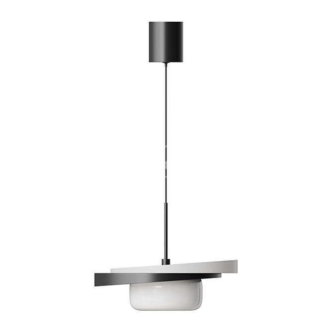 Asymmetric LED Pendant Lamp 3D model image 4