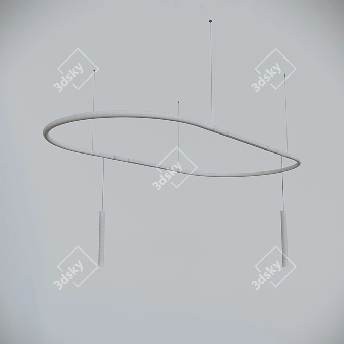 Versatile Maloon Track Lighting 3D model image 2