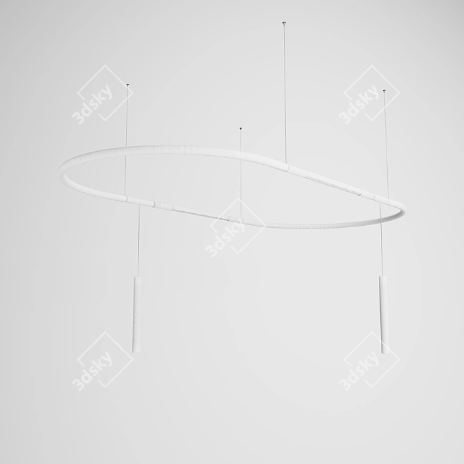 Versatile Maloon Track Lighting 3D model image 3