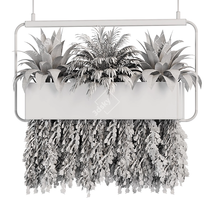 High-Quality Hanging Indoor Plant Set 3D model image 5