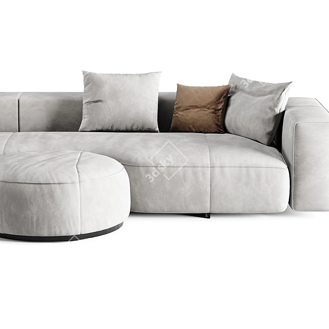 Modern Yves Sofa Minotti 2015 3D model image 3