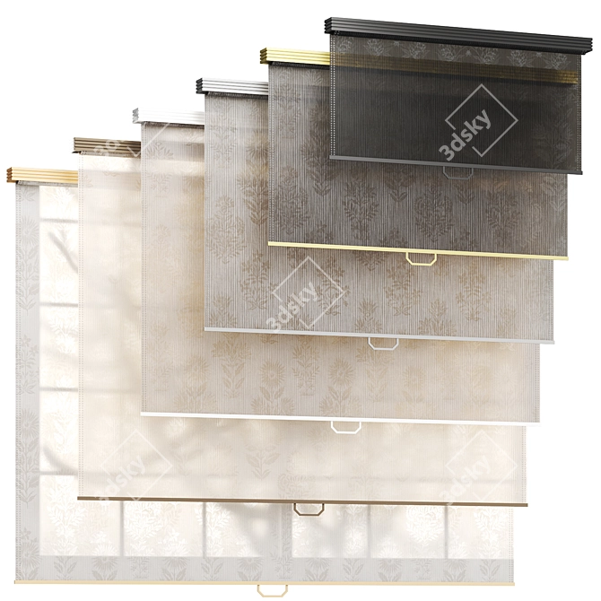 Shadow Play Roller Blinds 3D model image 1