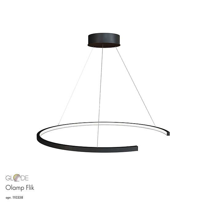 Anake Ring Chandelier - Glode's Striking Lighting 3D model image 1