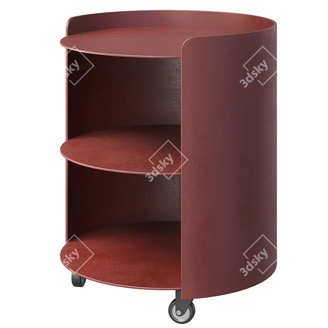 Customizable Bedside Cabinet: Black 3D model image 9