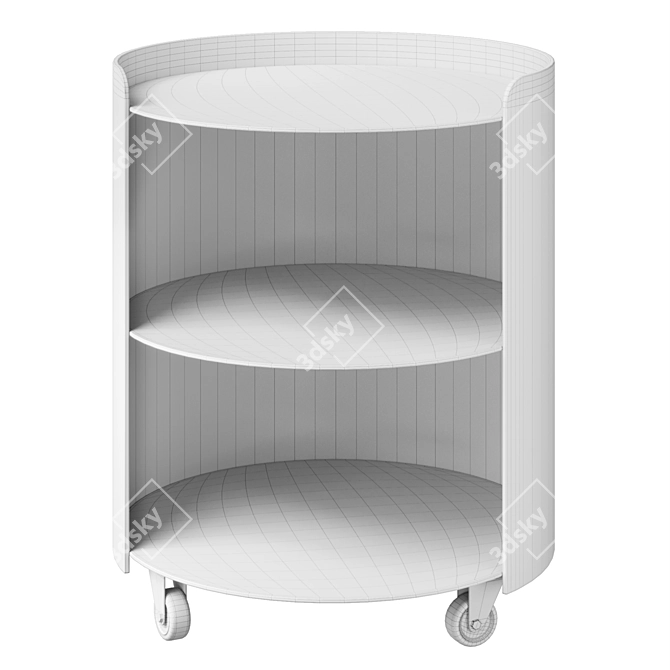 Customizable Bedside Cabinet: Black 3D model image 14