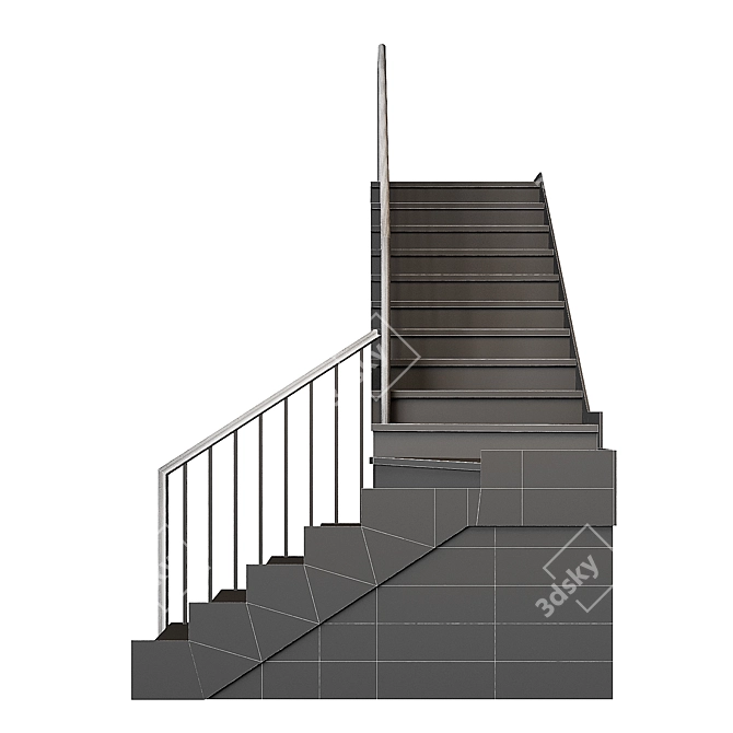 Modern Staircase Collection 27 3D model image 6