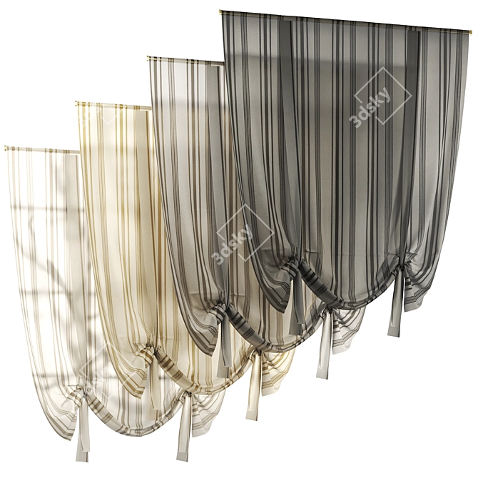Shadow Play Fabric Panels 3D model image 1