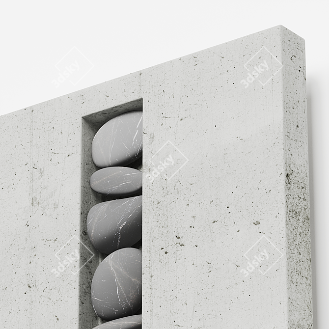 Modern Concrete Decorative Panel 3D model image 6