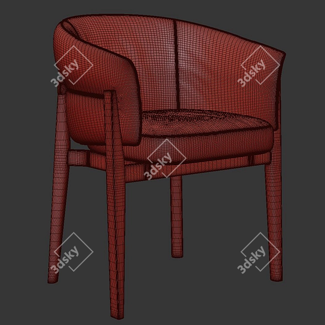 Modern Leopold Chair: 2015 Polygons 3D model image 6