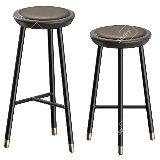 Modern Drop Stools Set by Topos Workshop 3D model image 14