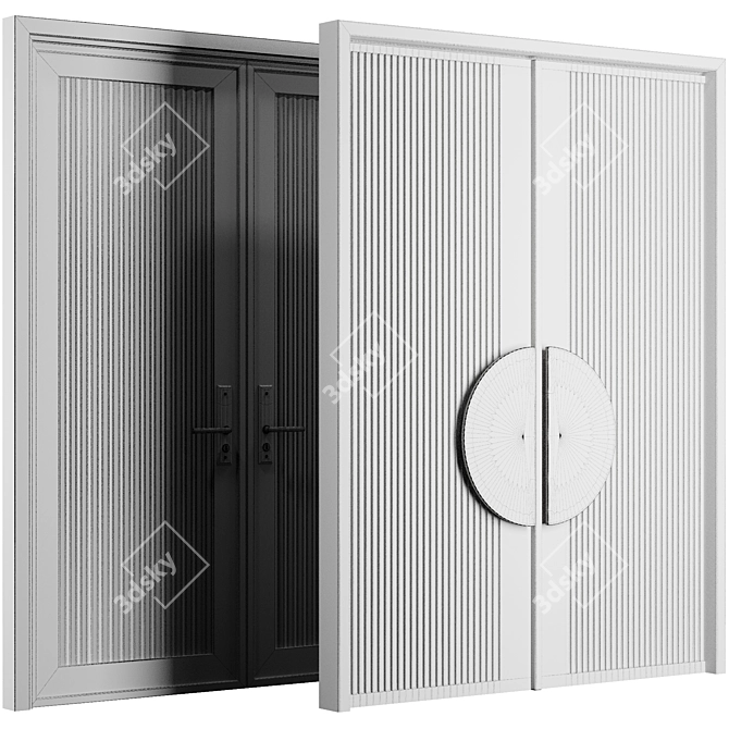 Modern Entrance Door Set79, 2016 3D model image 5