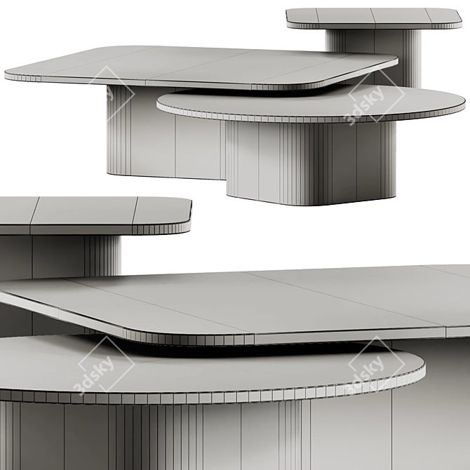 Sleek Bolia Eida Coffee Tables 3D model image 5